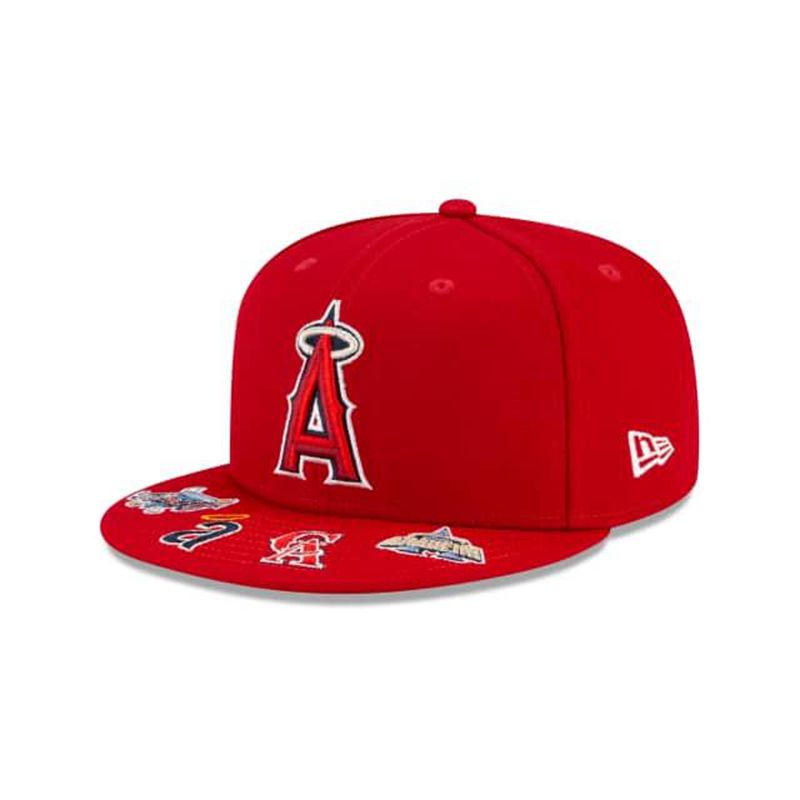 MLB Los Angeles Angels Visor Hit 59Fifty Fitted (ITL6453) - Red New Era Caps